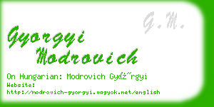 gyorgyi modrovich business card